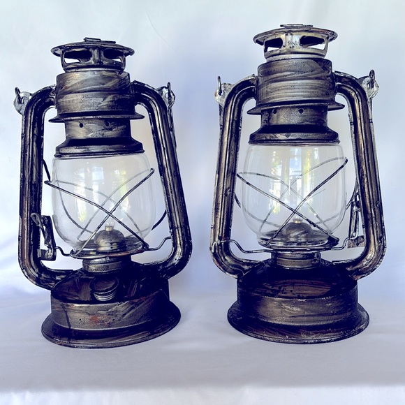 NWOT 2 Pack Vintage Style Halloween Lantern Decoration Prop - Picture 5 of 12